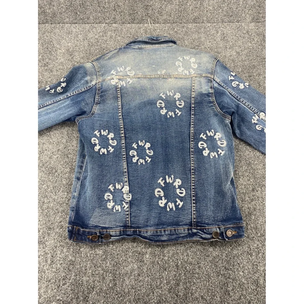 Evolution In Design FWRD Logo Denim Jacket Jeans Set XL 18-20 Blue 2pc Suit